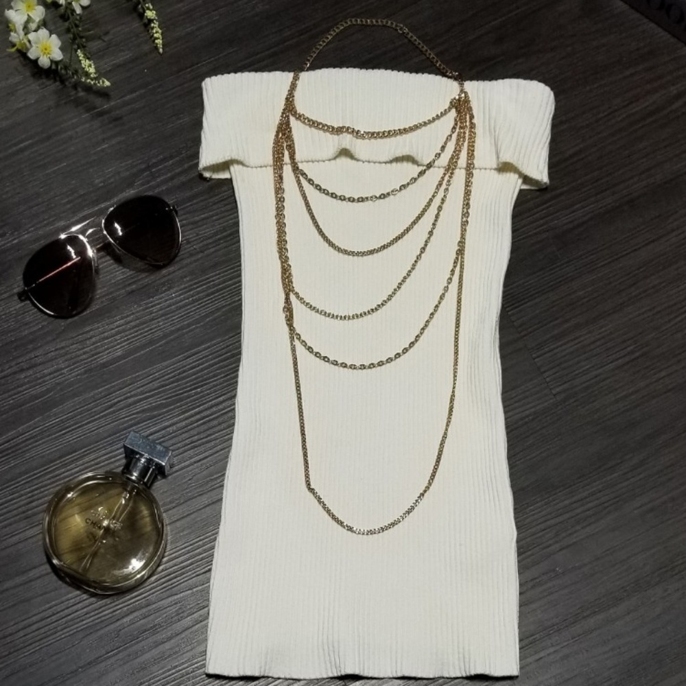 Bebe Cream Knit Tube Top